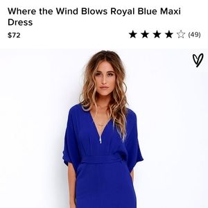 Lulu's Royal Blue Maxi Dress
